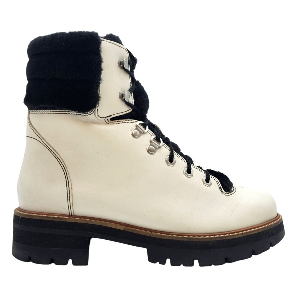 Clarks Orianna Womens 10M/41.5 White Leather Combat Boot